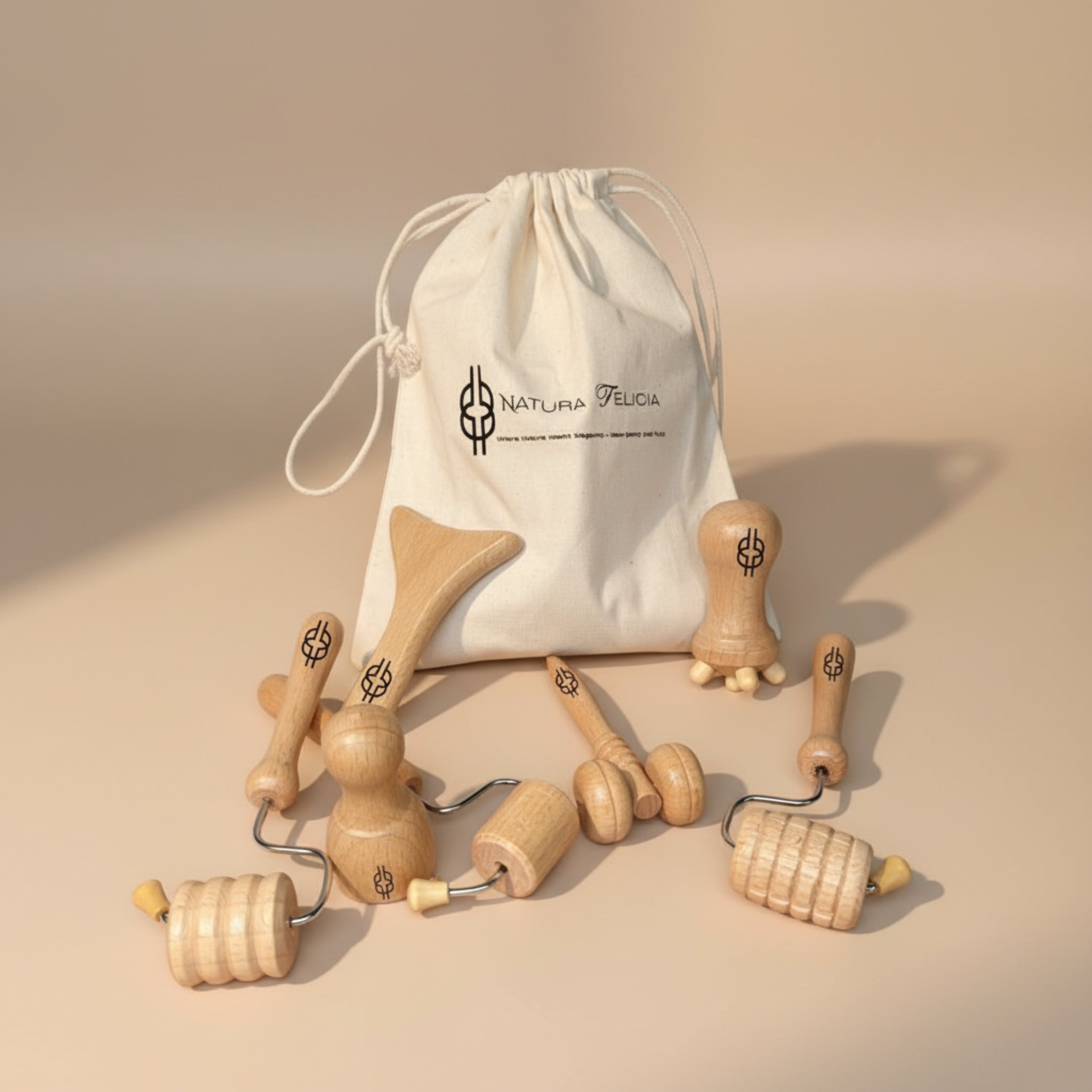 Wooden Face Massage Set – 7-Piece Sculpting & Relaxation Kit