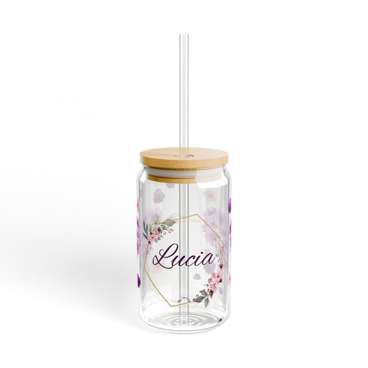 Floral Sipper Glass