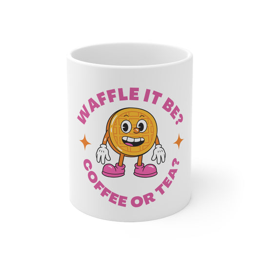 Waffle-Themed Ceramic Coffee Mug - Fun 11oz & 15oz Cups for Coffee or Tea Lovers