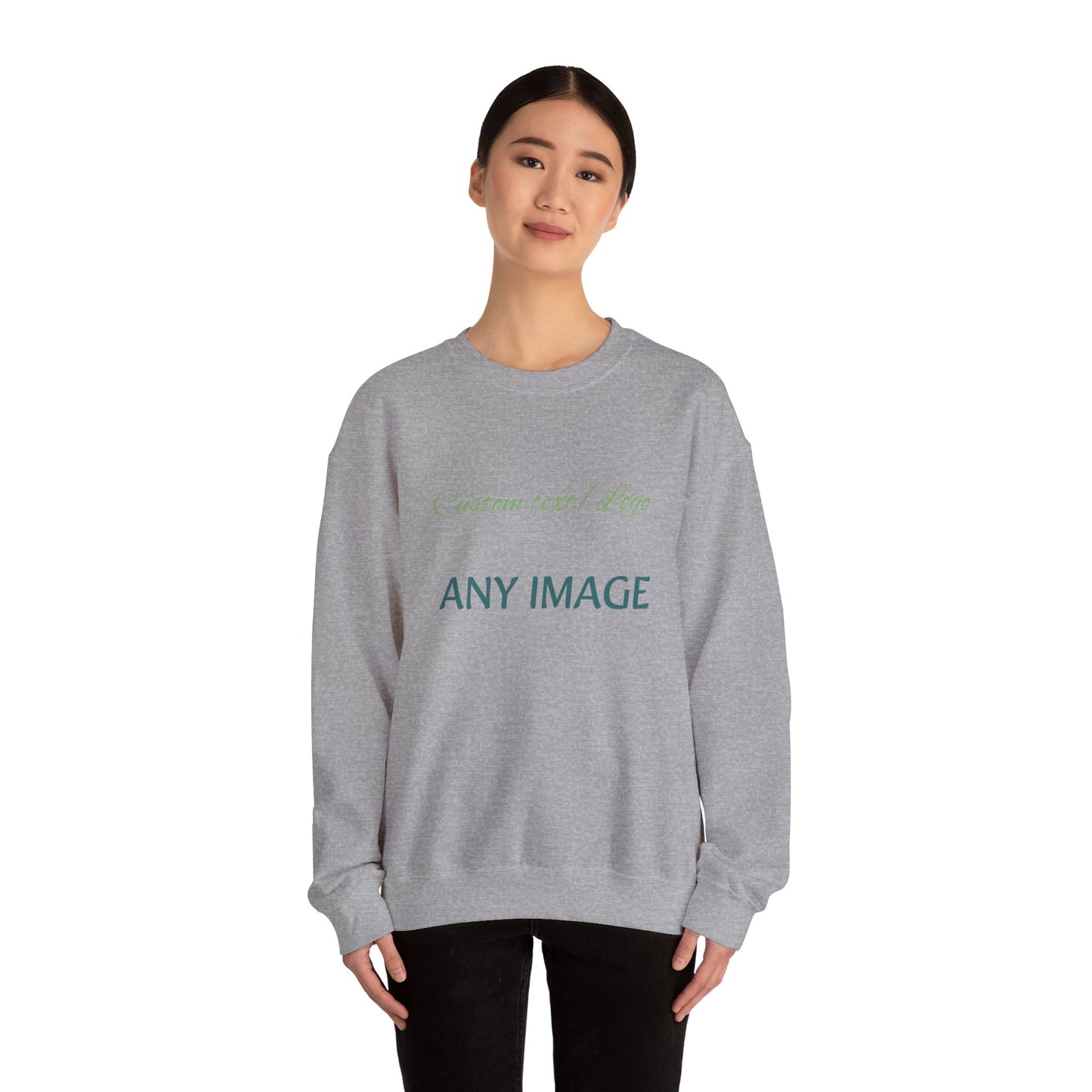 Custom Text Unisex Heavy Blend™ Crewneck Sweatshirt - Cozy, Personalized Comfort