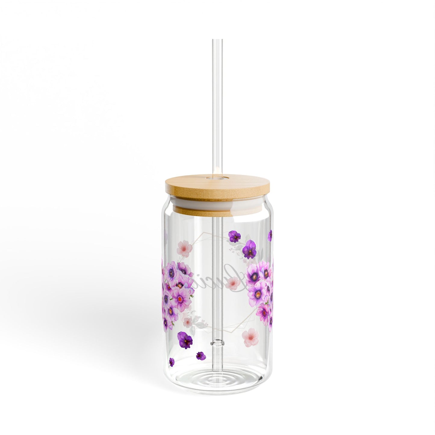 Floral Sipper Glass