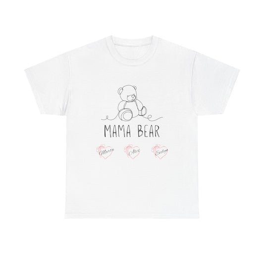 Mama Bear Unisex Heavy Cotton Tee - Perfect Gift for Mother's Day