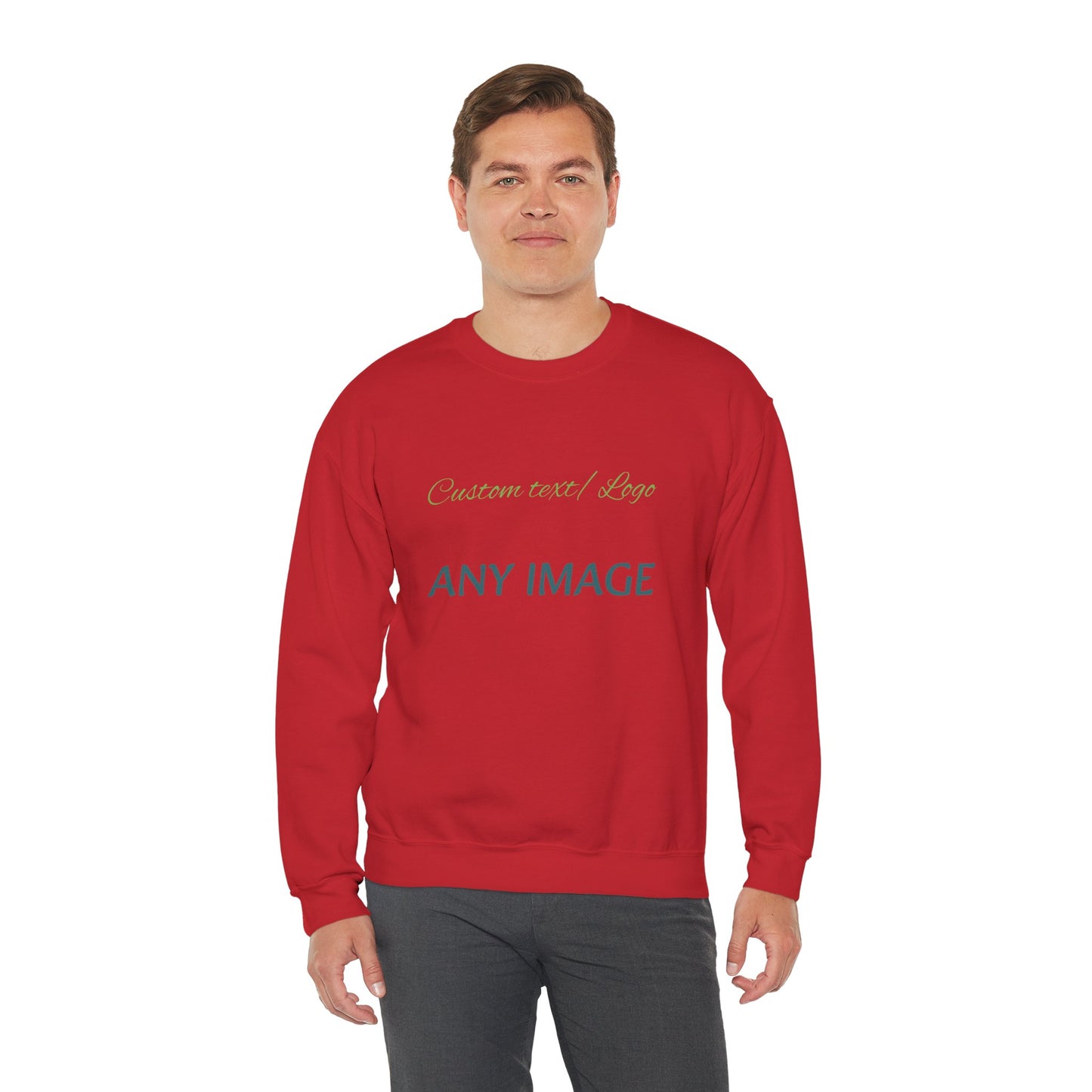 Custom Text Unisex Heavy Blend™ Crewneck Sweatshirt - Cozy, Personalized Comfort