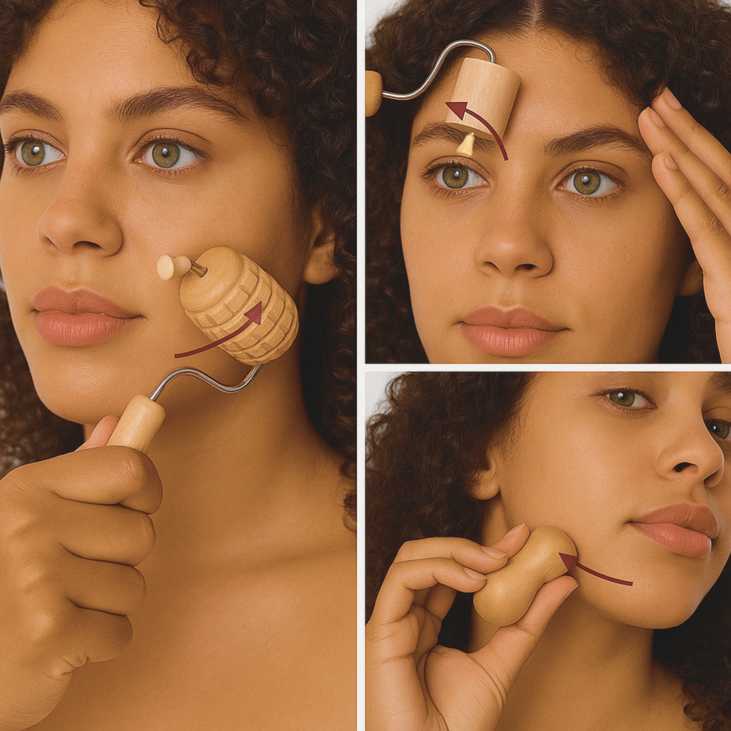Wooden Face Massage Set – 7-Piece Sculpting & Relaxation Kit