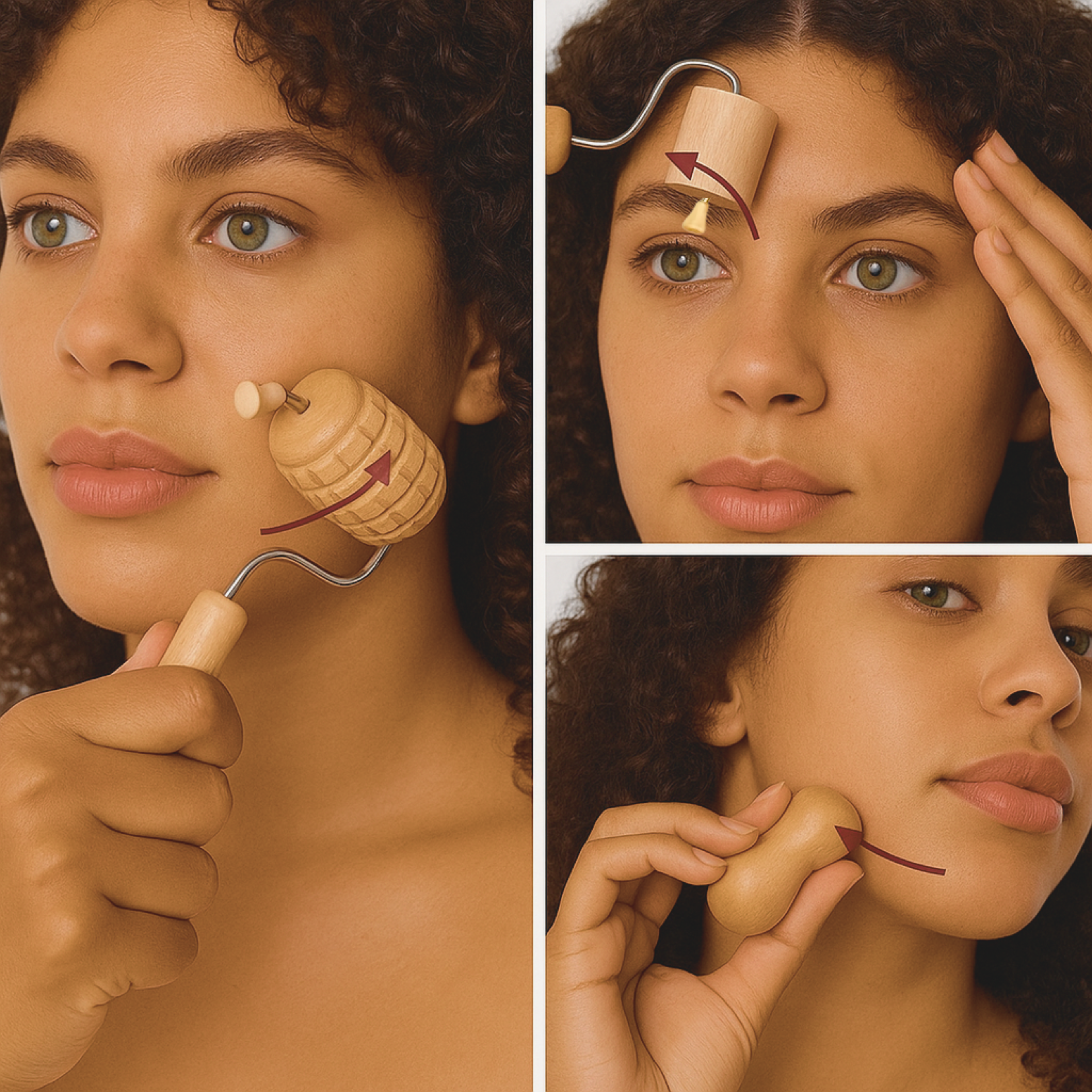Wooden Face Massage Set – 7-Piece Sculpting & Relaxation Kit